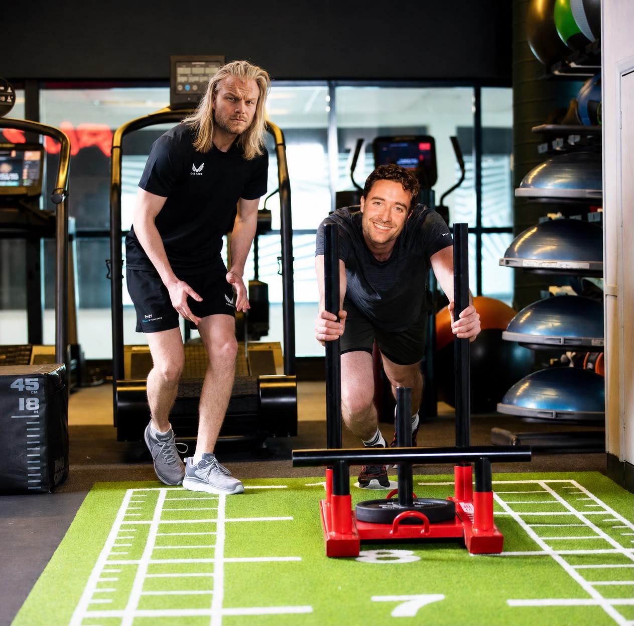 Mink training at the gym